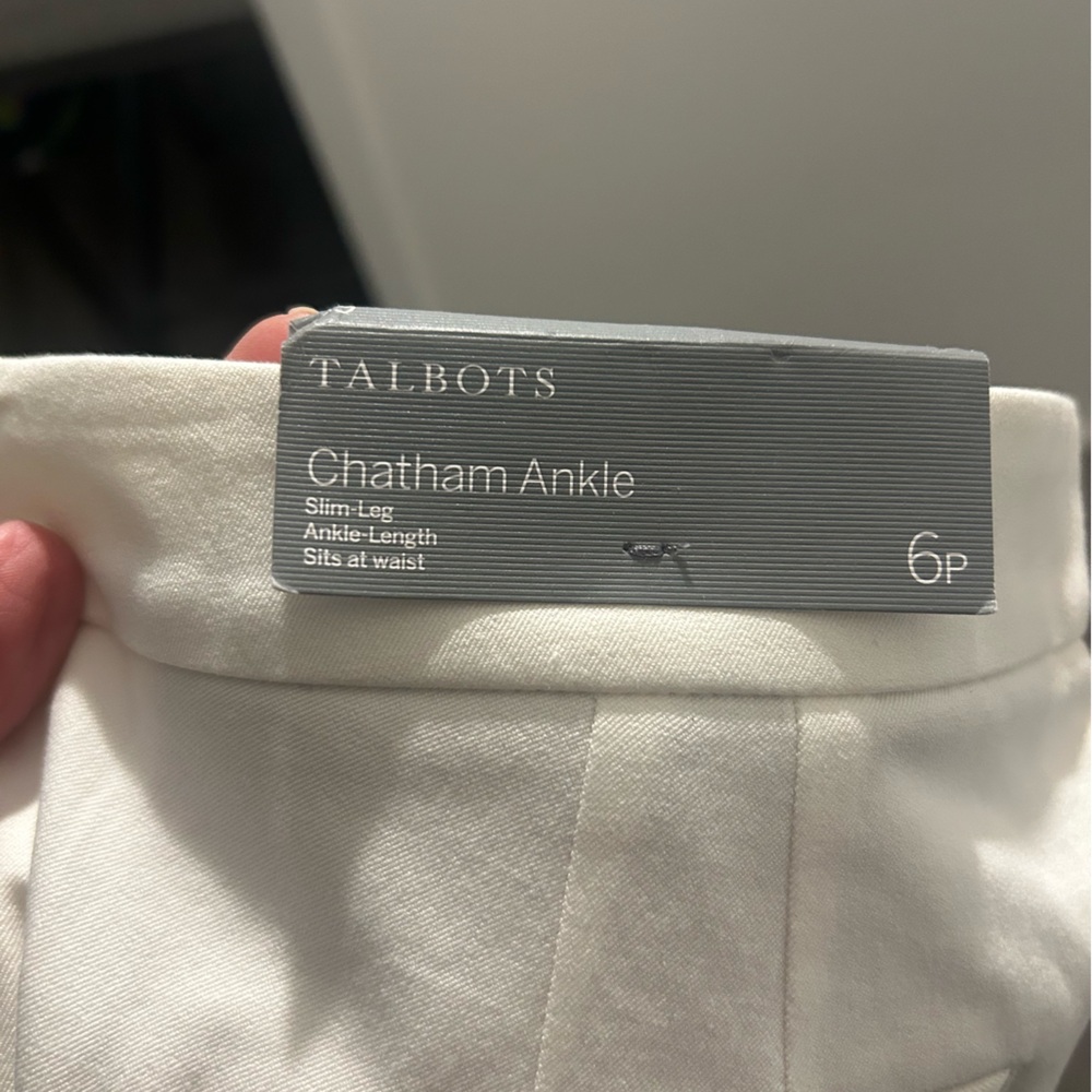 Talbots Chatham ankle pants white 6P - Picture 2 of 5